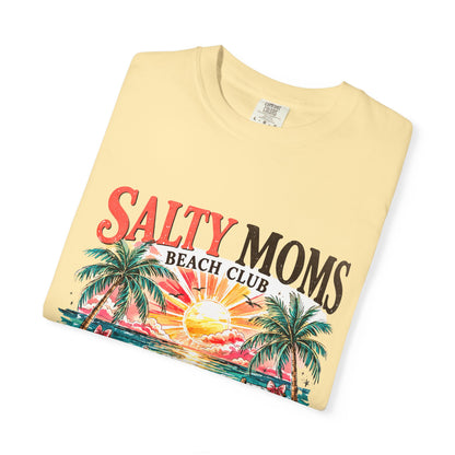 Salty Moms Beach Club T-Shirt — "Vacay Mode" Retro Palm Beach Tee