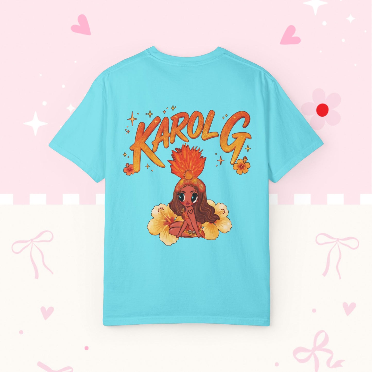 KG Fan T-Shirt — Orange Floral Concert Tee