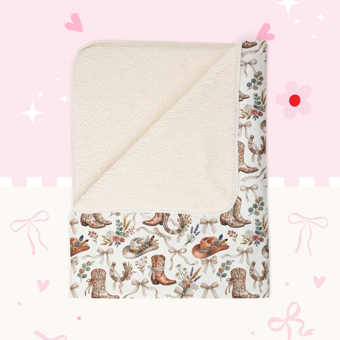 Sherpa Blanket — Cozy Western Fleece Throw