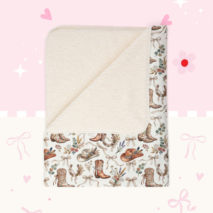 Sherpa Blanket — Cozy Western Fleece Throw