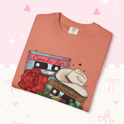 Retro Cassette & Cactus T-Shirt — 'Canción de Amor' Vintage Mexican Music Tee