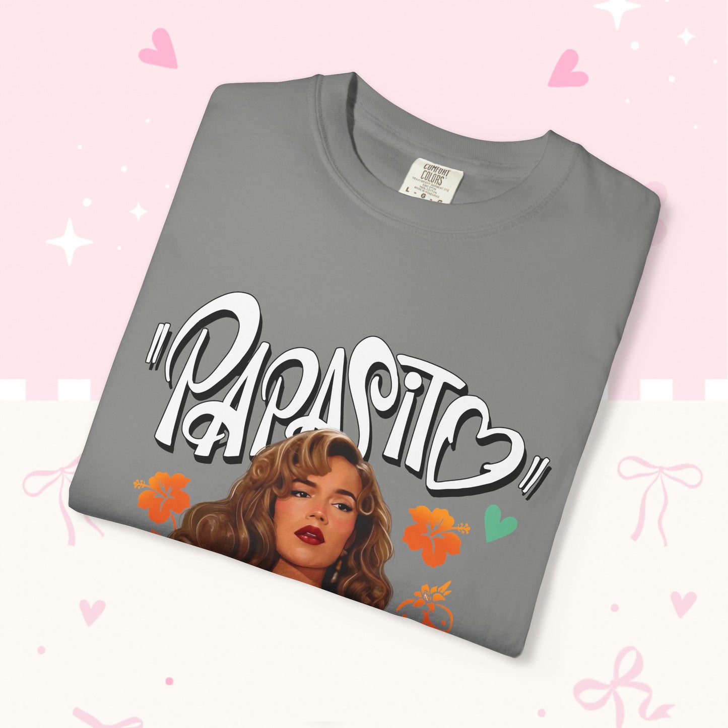 Graphic T-Shirt — "Papasito" Retro Beach Babe Tee with KG Script