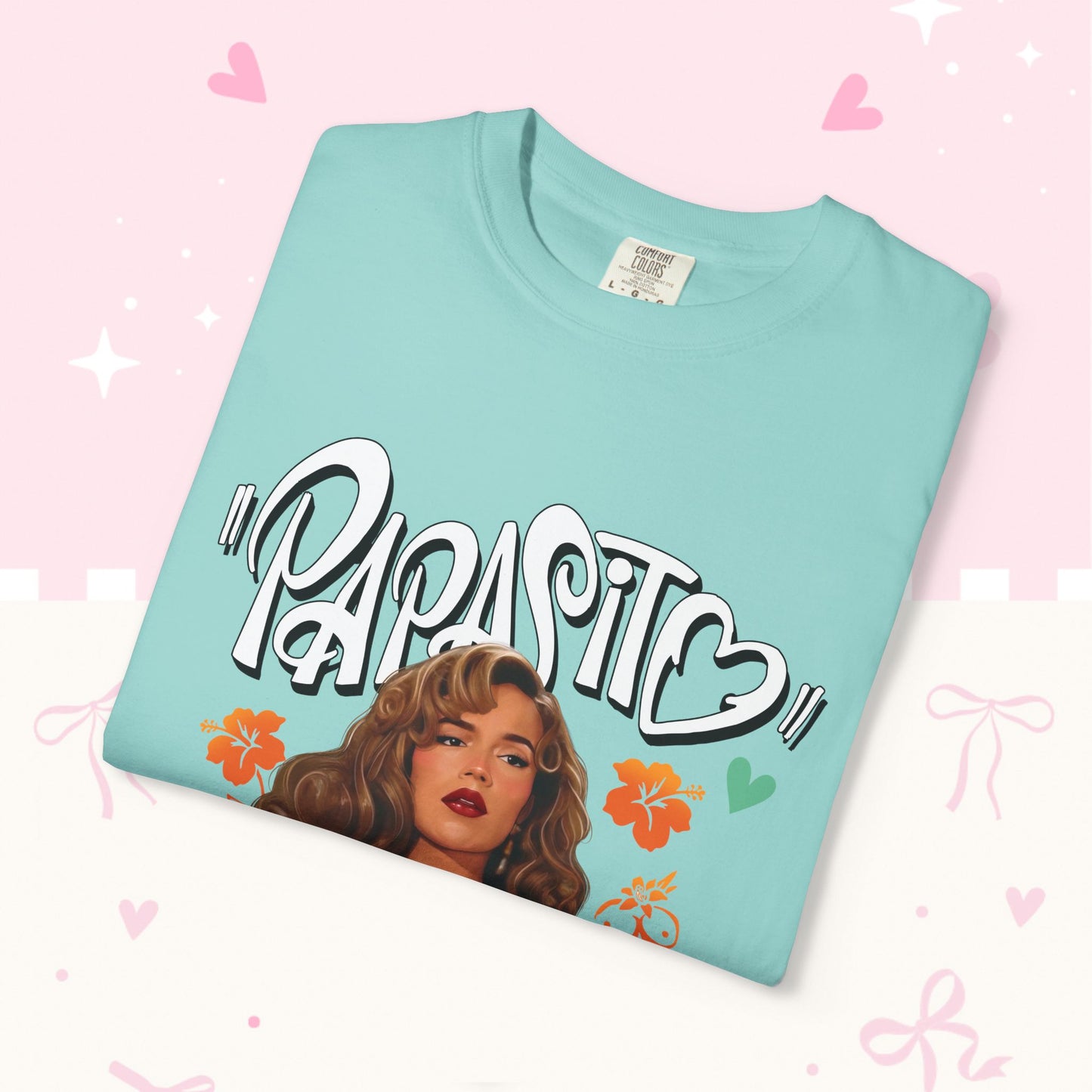 Graphic T-Shirt — "Papasito" Retro Beach Babe Tee with KG Script