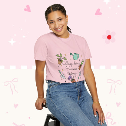 Gardening T-Shirt — "Busy Doing Señora Things" Plant Lover Tee