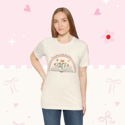 Floral Storybook Tee — 'The World is Full of Magic' Graphic T-Shirt