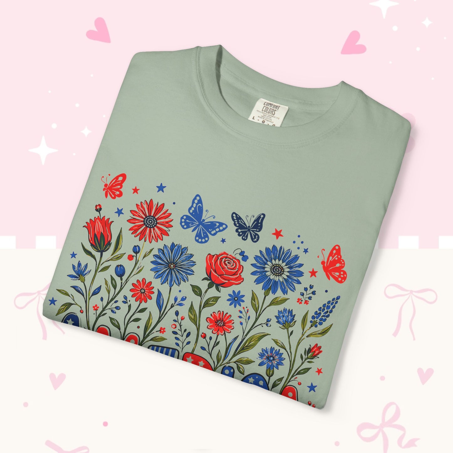 America 250th Birthday T-Shirt — July 4, 1776–2026 Patriotic Floral Tee