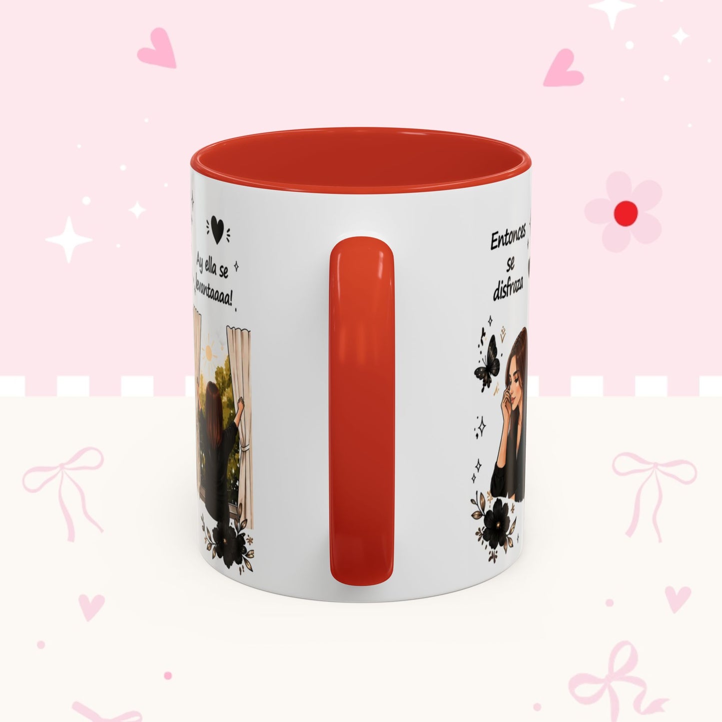 Inspirational Spanish Quote Accent Coffee Mug — 'Ella baila, descansa, se ríe sola'