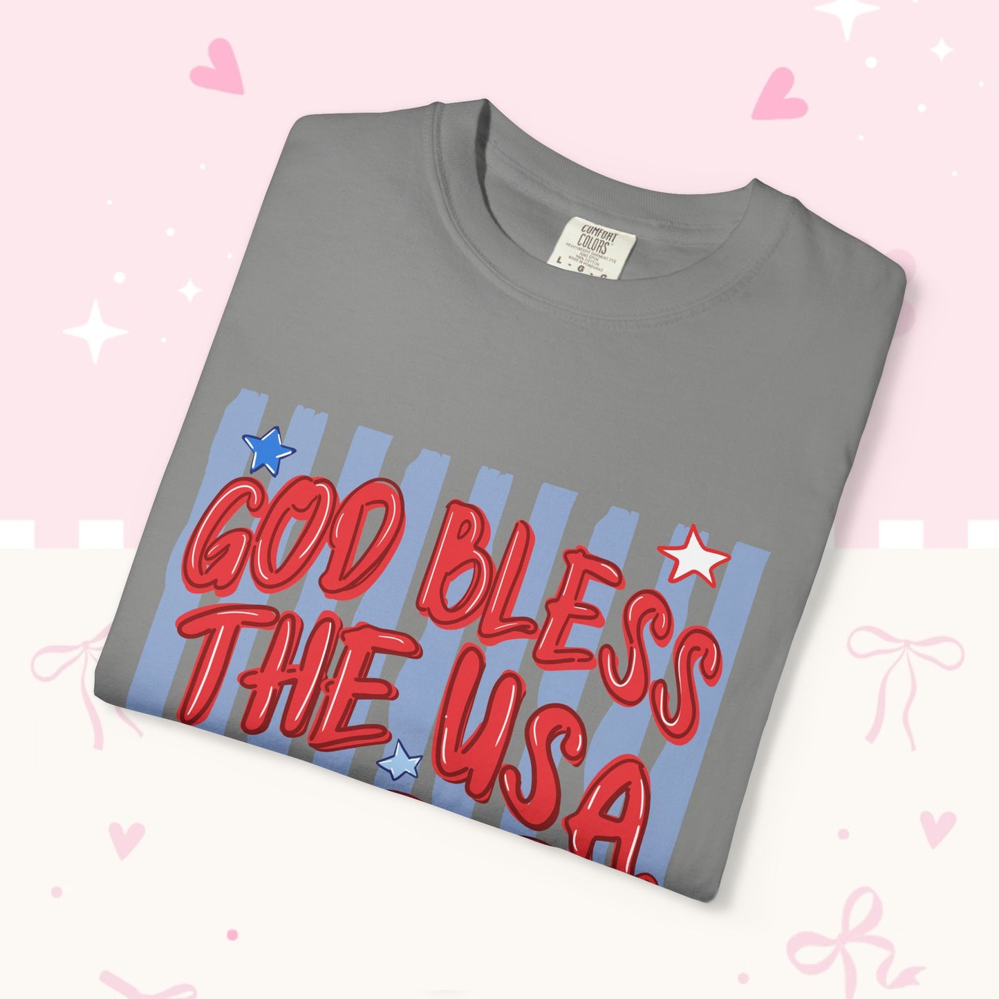 God Bless The USA Patriotic T-Shirt — American Flag 4th of July Tee