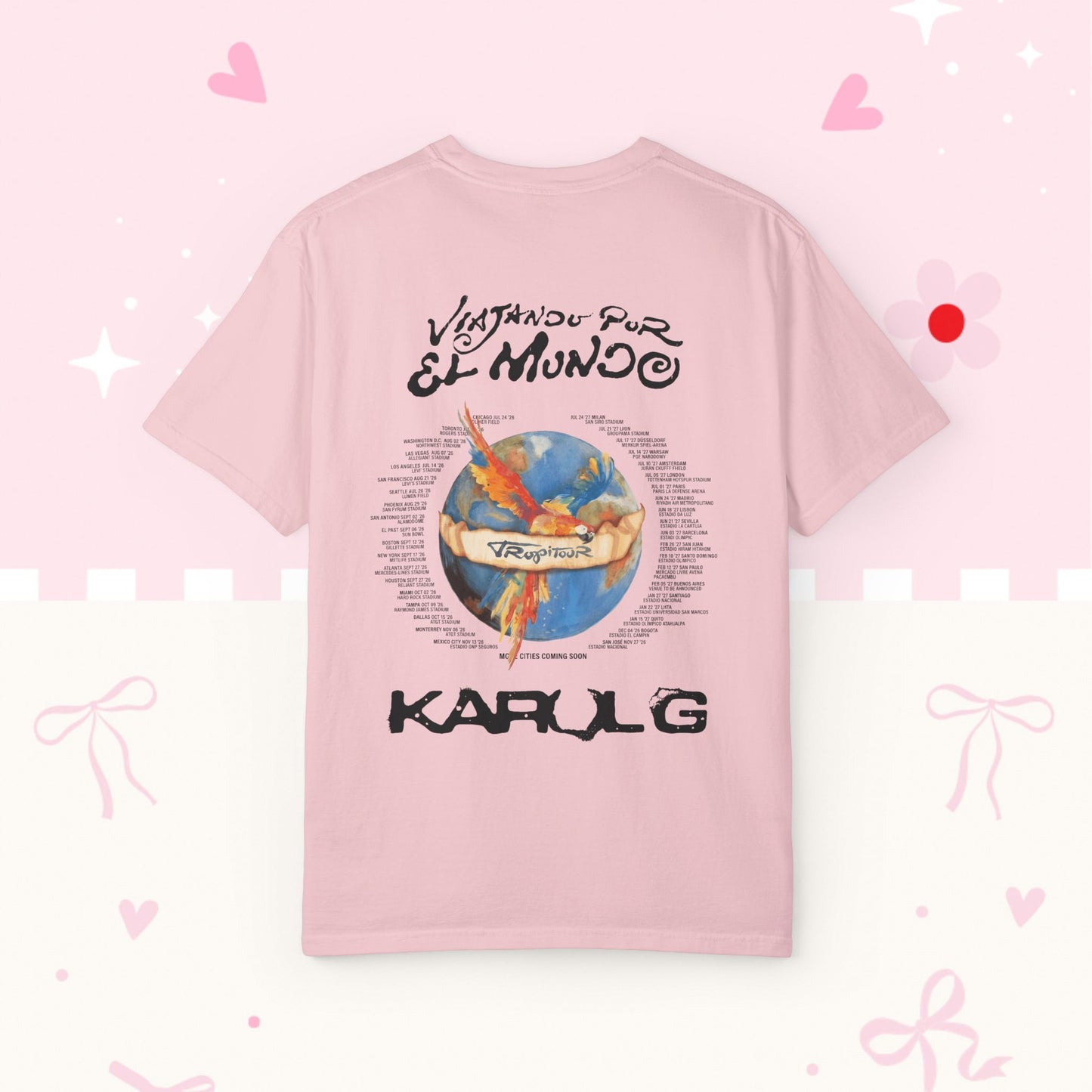 Vintage Tour T-Shirt — KG "Viajando por el Mundo" Graphic Tee