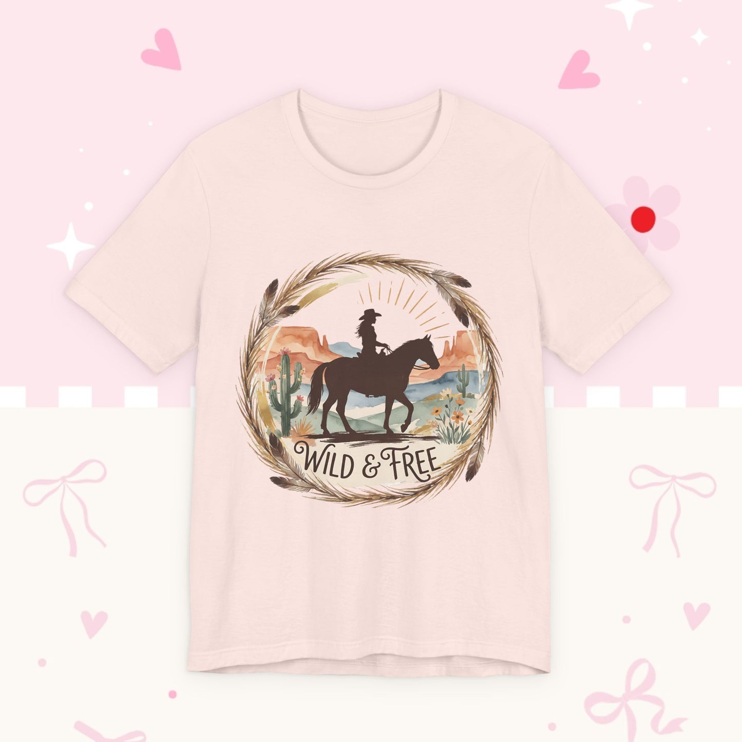 Wild & Free Cowboy T-Shirt — Western Horse Graphic Tee