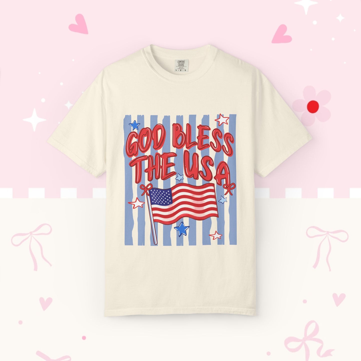God Bless The USA Patriotic T-Shirt — American Flag 4th of July Tee