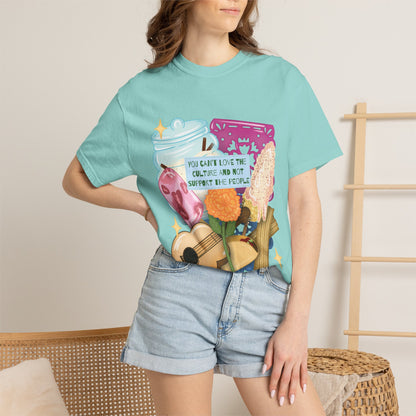 T-Shirt — Hispanic Culture Floral & Instrument Graphic