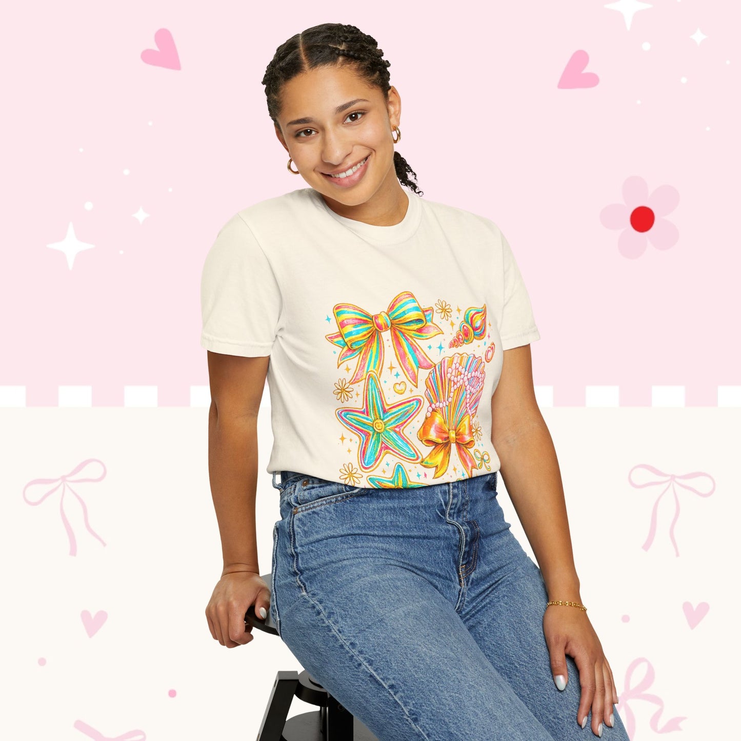 Seashell Bow Graphic T-Shirt