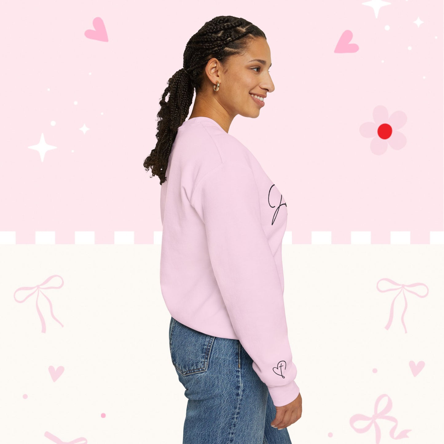 Love Like Jesus Crewneck Sweatshirt — Christian Faith Pullover Embroidery