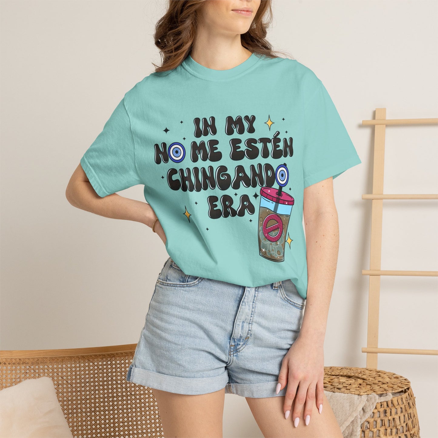 Graphic Tee — "En mi no me estén chingando era" Spanish Sassy T-Shirt with Bubble Tea Graphic