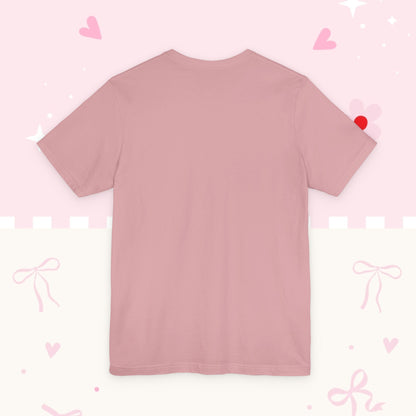 Cake Cutie Tee — “Bookish Girlie” Pink Strawberry Graphic T‑Shirt