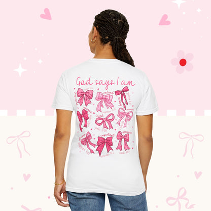 God Says I Am Pink Ribbon T-Shirt