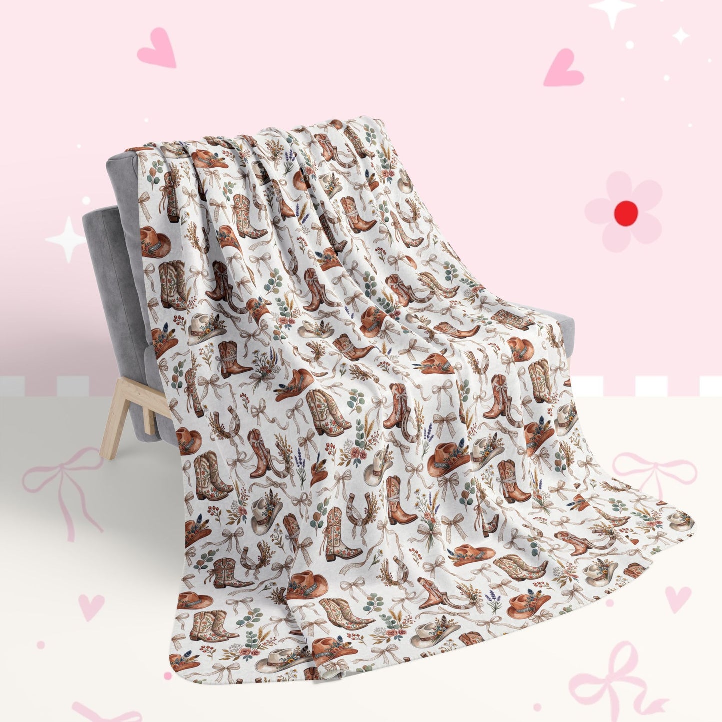Sherpa Blanket — Cozy Western Fleece Throw