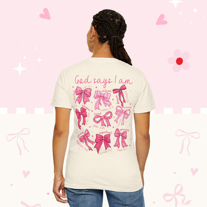 God Says I Am Pink Ribbon T-Shirt