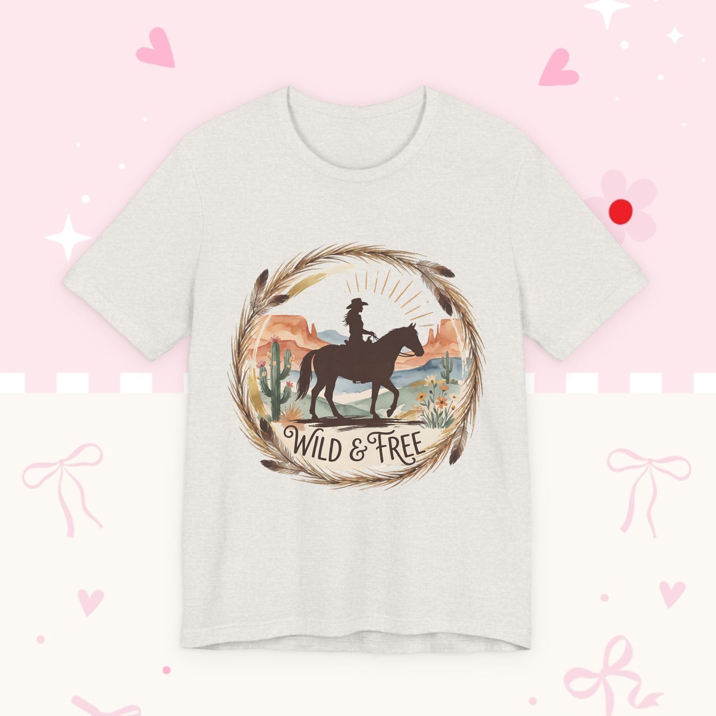 Wild & Free Cowboy T-Shirt — Western Horse Graphic Tee