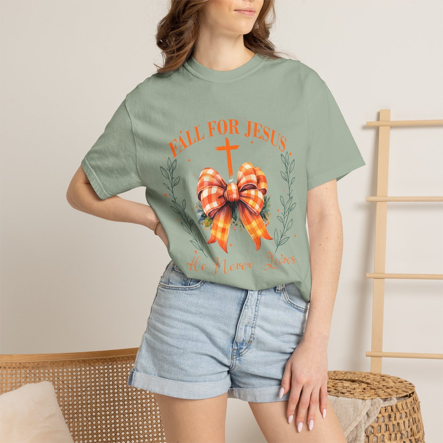 Fall for Jesus T-Shirt - "He Loves You" Christian Faith Tee