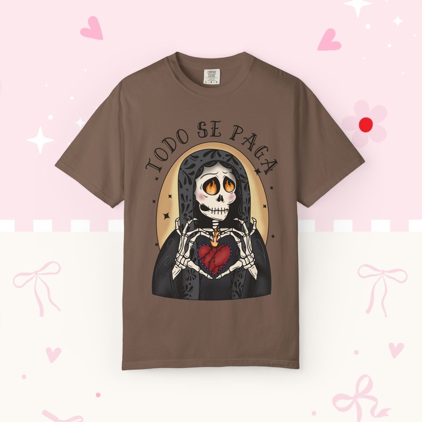 T-Shirt — Día de los Muertos Skeleton Heart Graphic (Todo Se Paga)