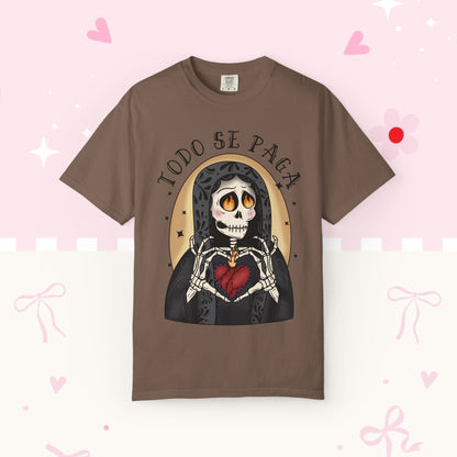 T-Shirt — Día de los Muertos Skeleton Heart Graphic (Todo Se Paga)